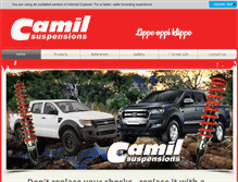 Tablet Screenshot of camilsuspensions.co.za